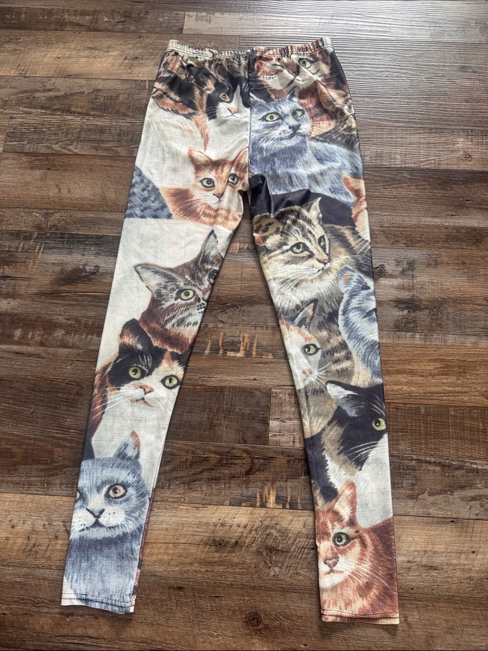 Cat Print Kids/Adult Leggings in Multicolor - Picture 5 of 8